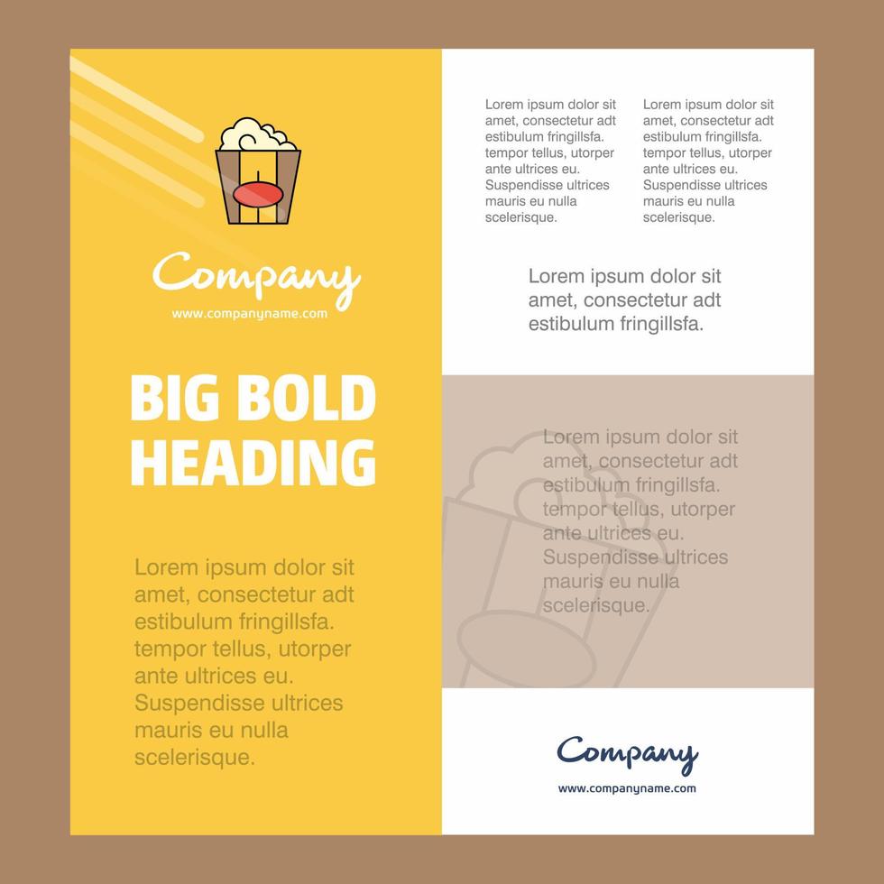 Pop corn Business Company Poster Template with place for text and images vector background