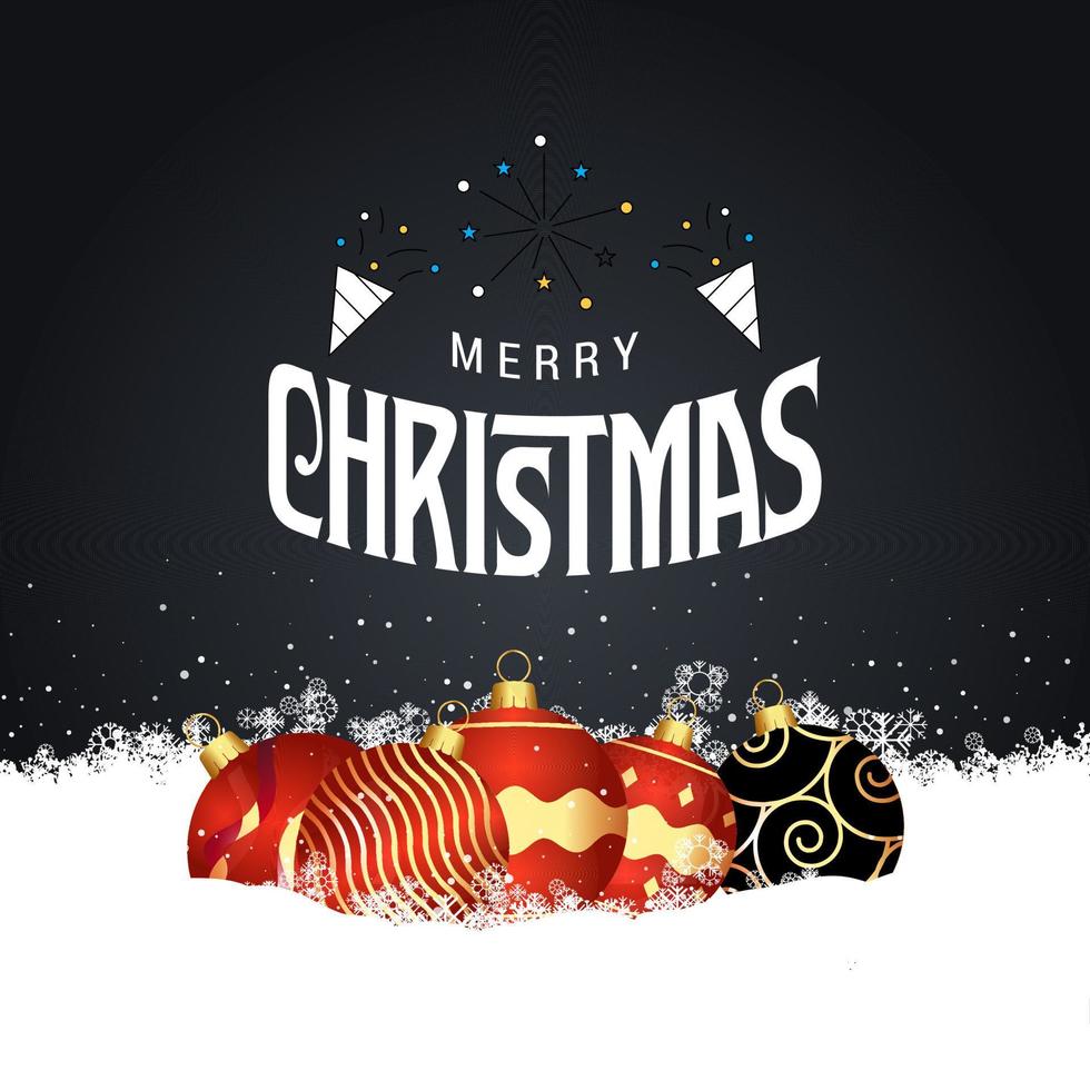 Christmas card design with elegant design and dark background vector