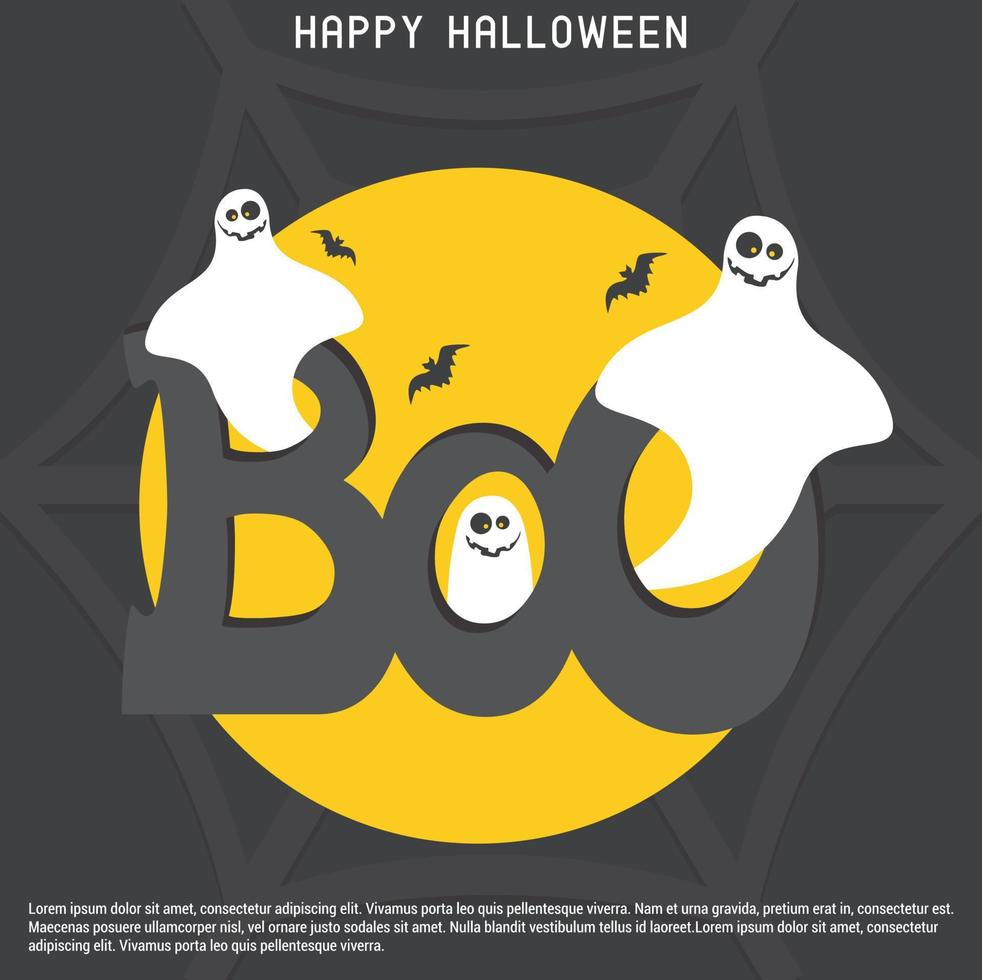Happy Halloween design typography vector