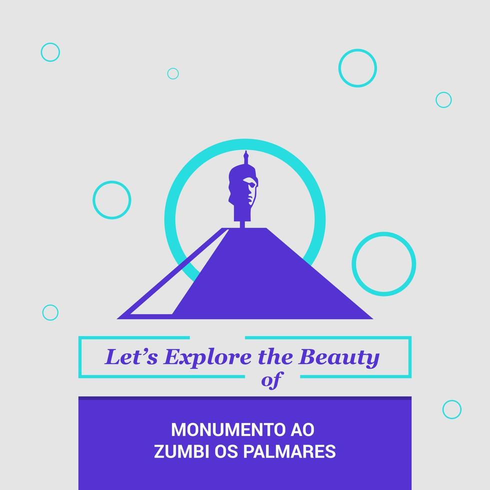 Lets Explore the beauty of Monumento Ao Zumbi Os Palmares Brazil National Landmarks vector