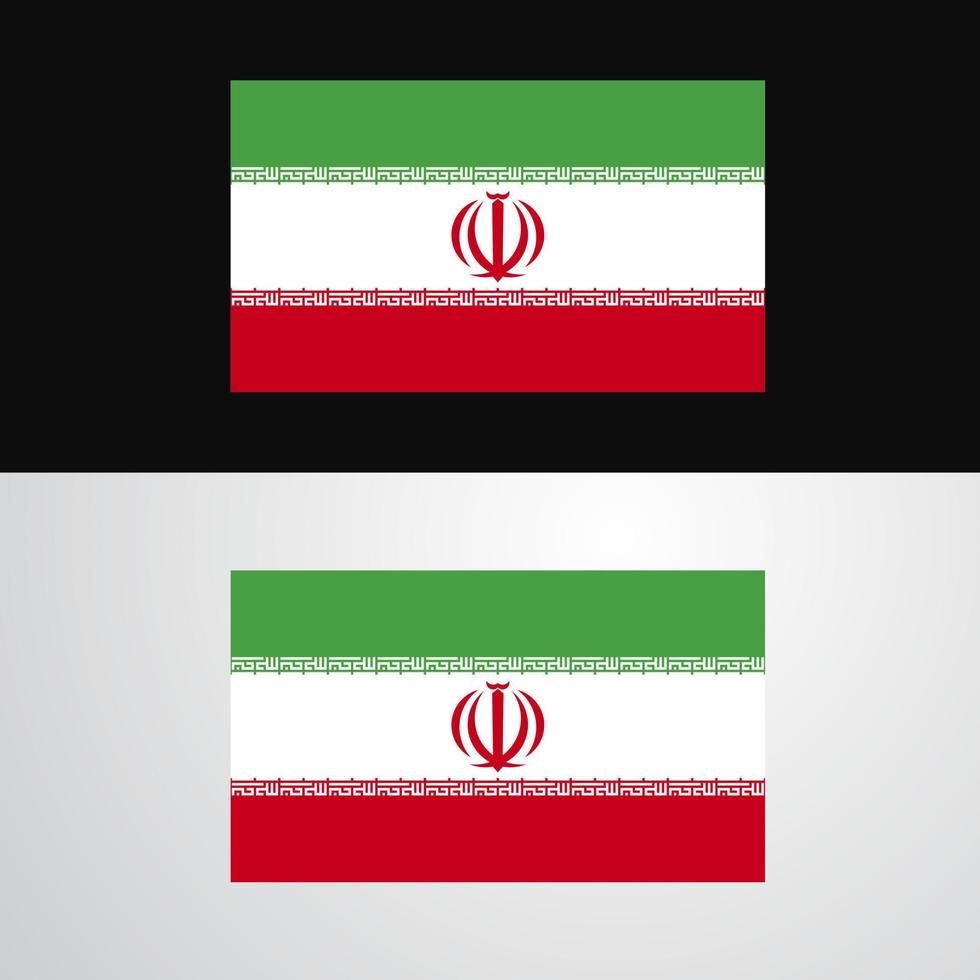 Iran Flag banner design vector