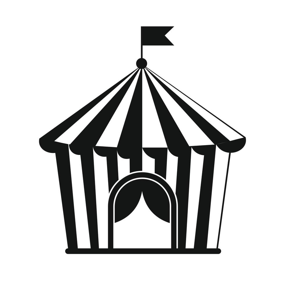 icono simple de carpa de circo vintage vector