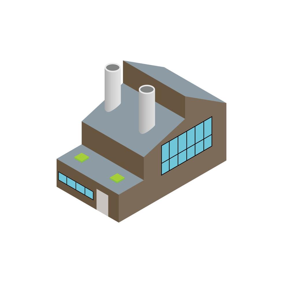 Factory isometric 3d icon vector