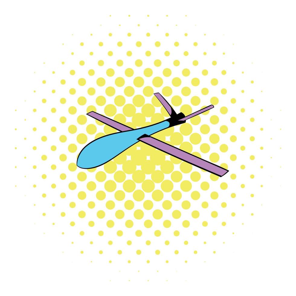 Glider icon, comics style vector