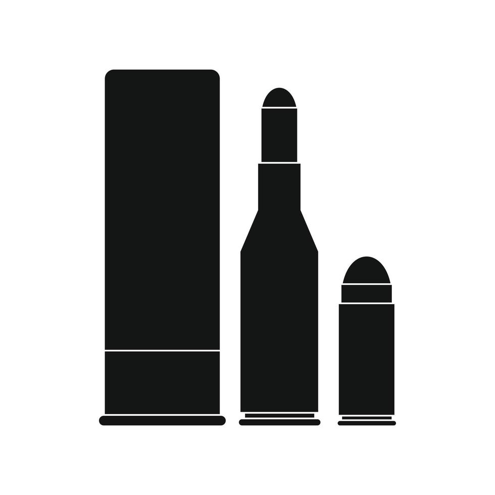 icono de proyectiles y balas de escopeta vector