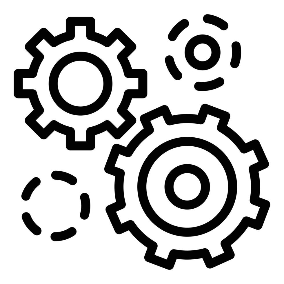 Business gear icon, outline style vector