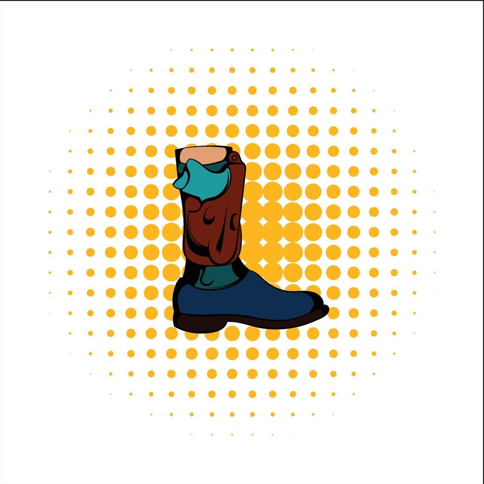 Boot comics icon vector