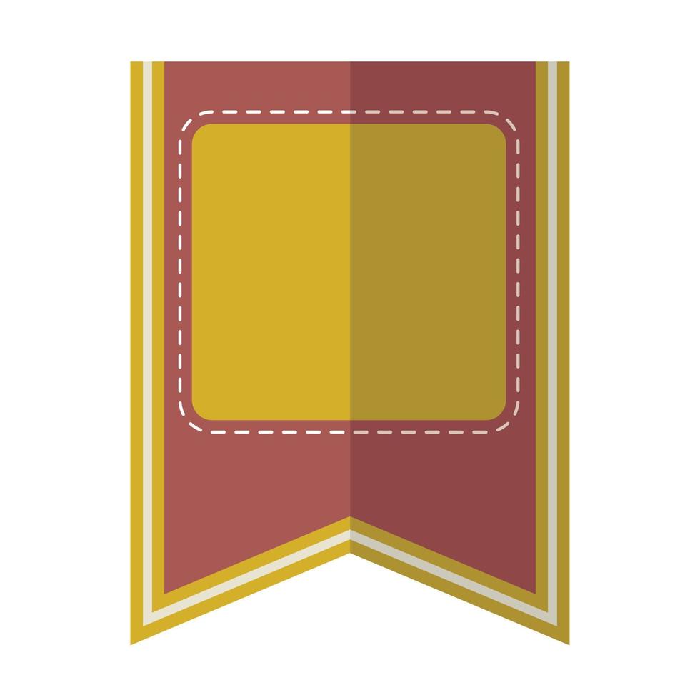 Yellow vintage badge vector