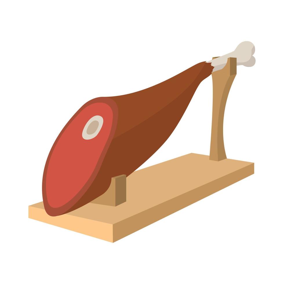 Jamon icon, cartoon style vector