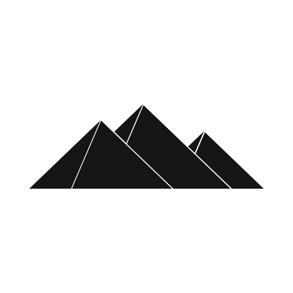 Pyramids of Egypt icon, simple style vector