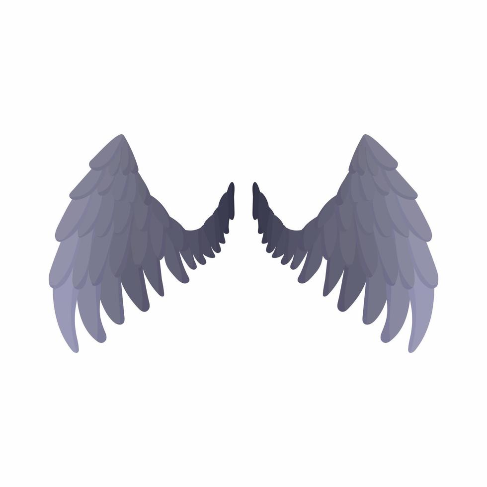 Eagle wings icon, cartoon style vector