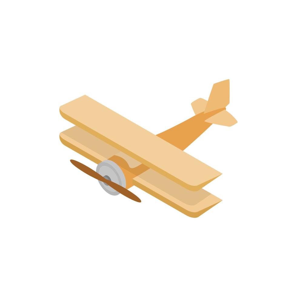 Biplane icon, isometric 3d style vector