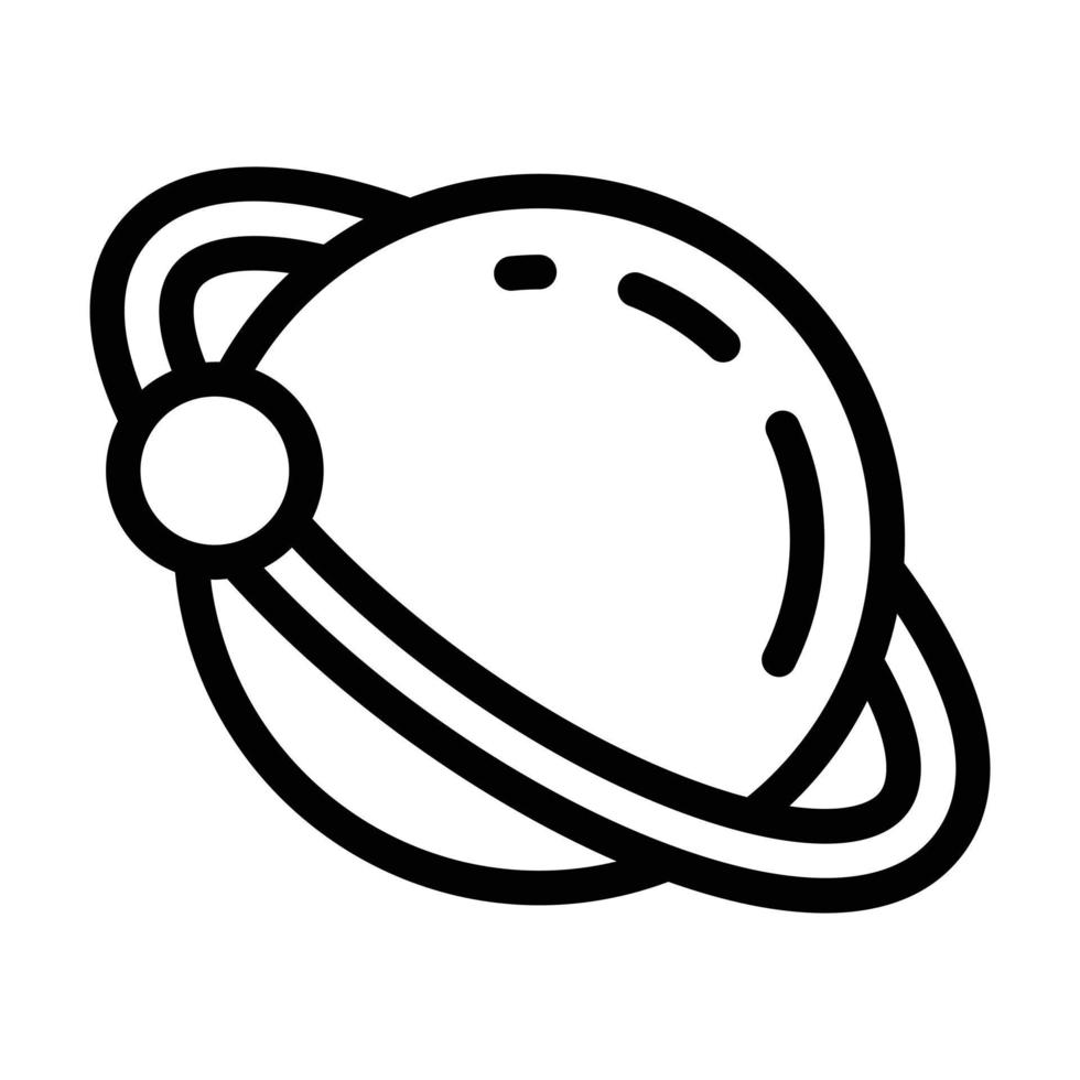 Uranus planet icon, outline style vector