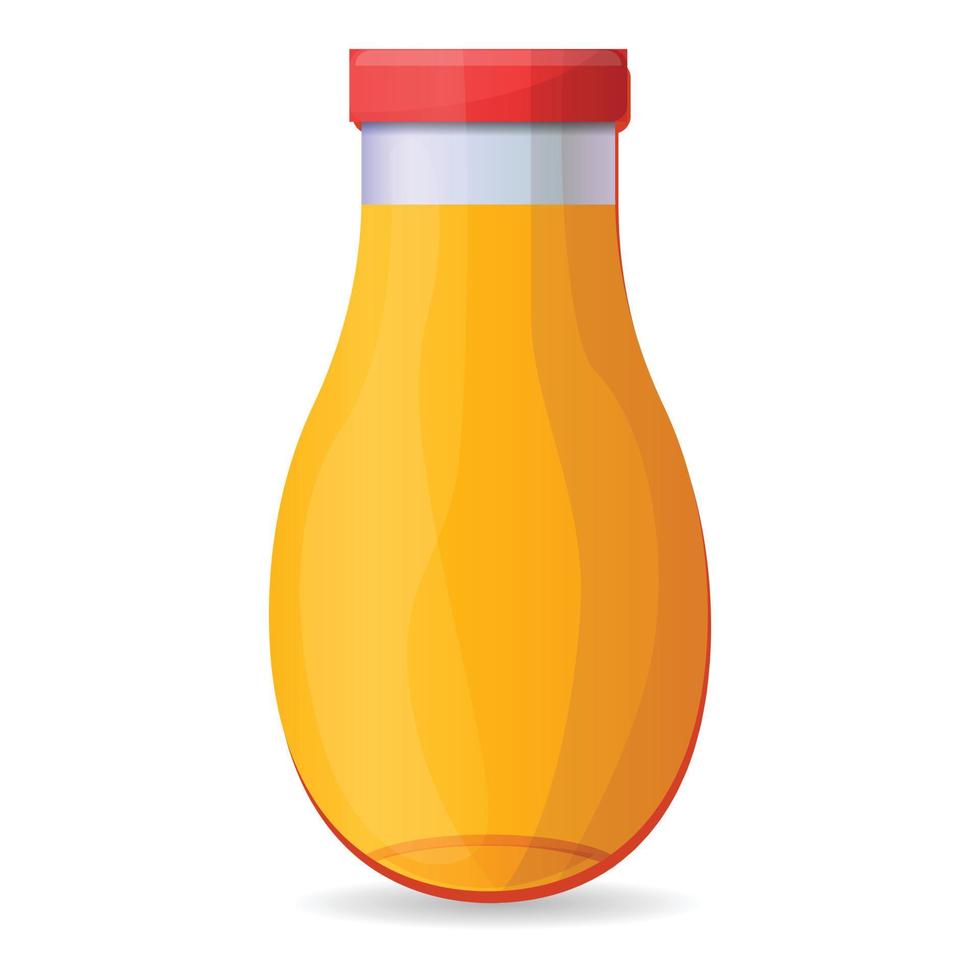 Small honey jar icon, cartoon style vector