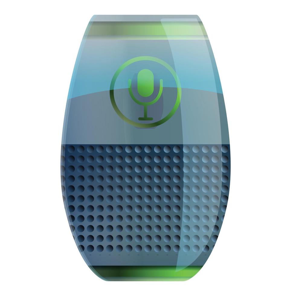 Ai smart speaker icon, cartoon style vector