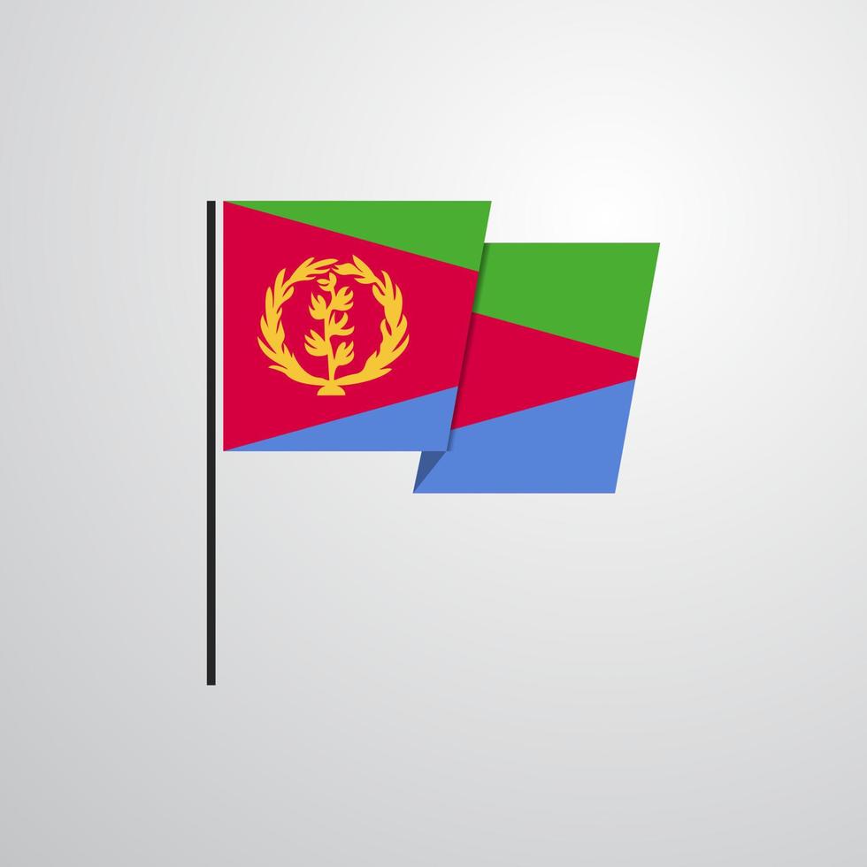 Eritrea waving Flag design vector
