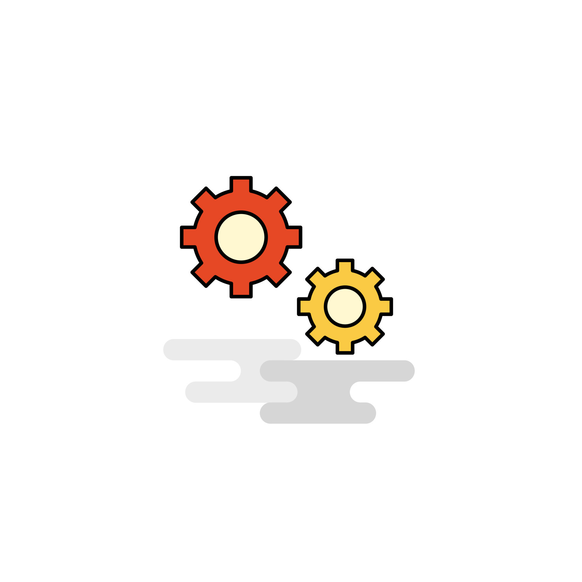 Flat Gear Icon Vector 14192170 Vector Art at Vecteezy