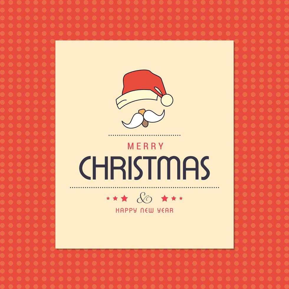 Merry Christmas card with creative design vector