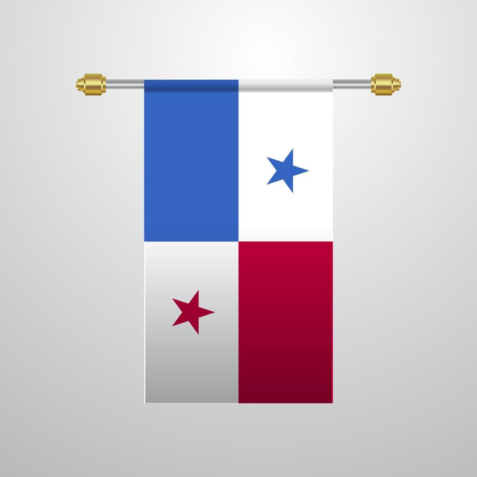 Panama hanging Flag vector