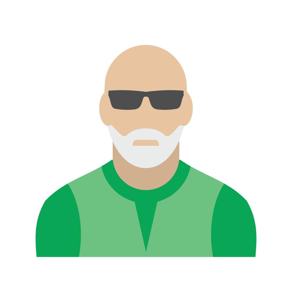 Man with gray beard avatar icon vector