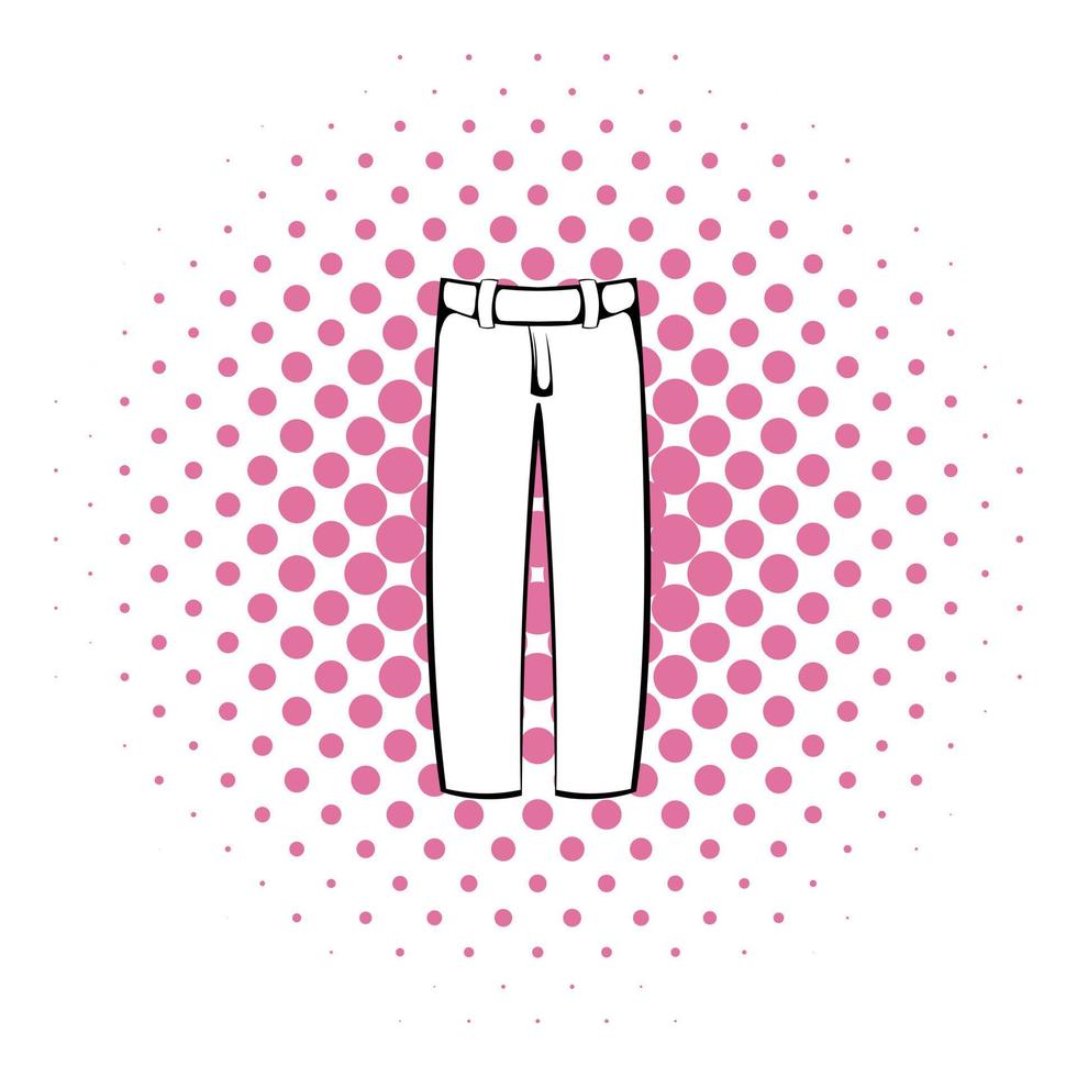 icono de pantalones de béisbol, estilo comics vector