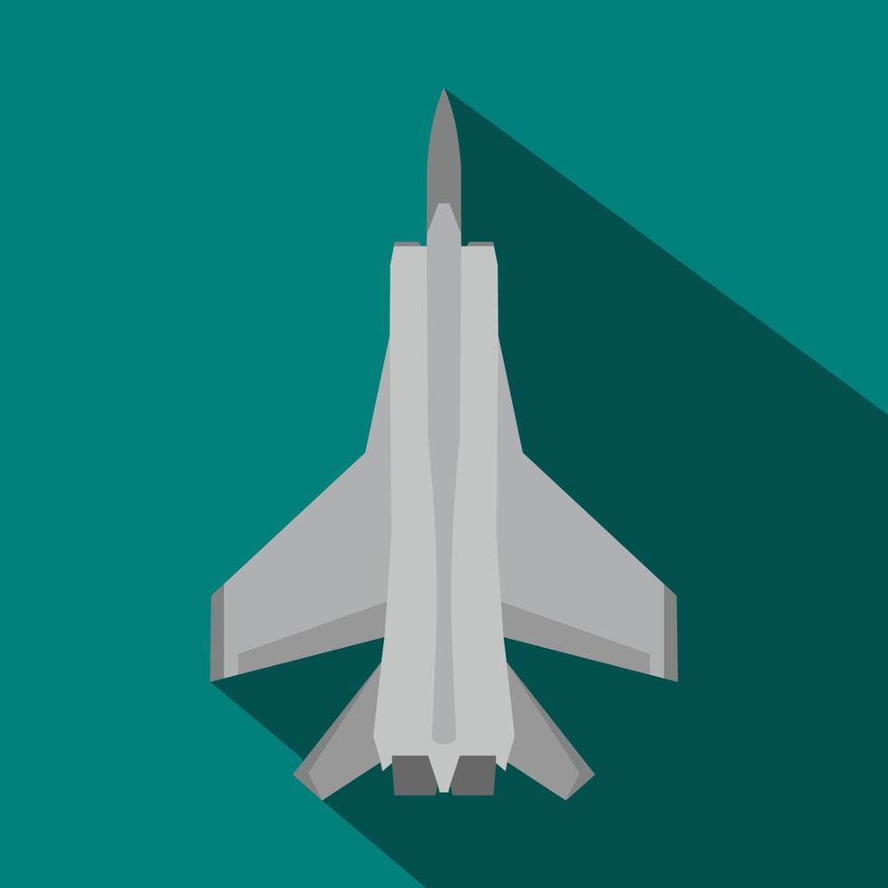 Fighter jet icon in flat style vector