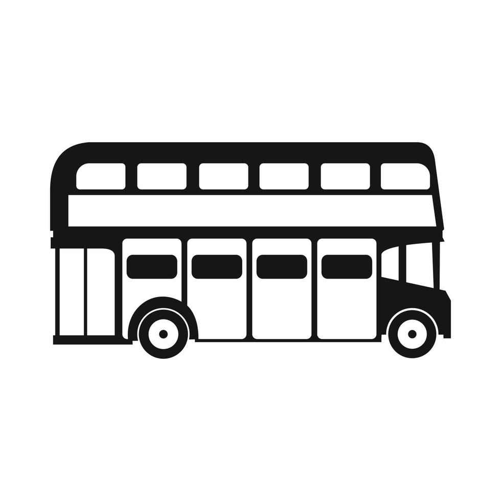 icono de autobús de dos pisos de Londres, estilo simple vector