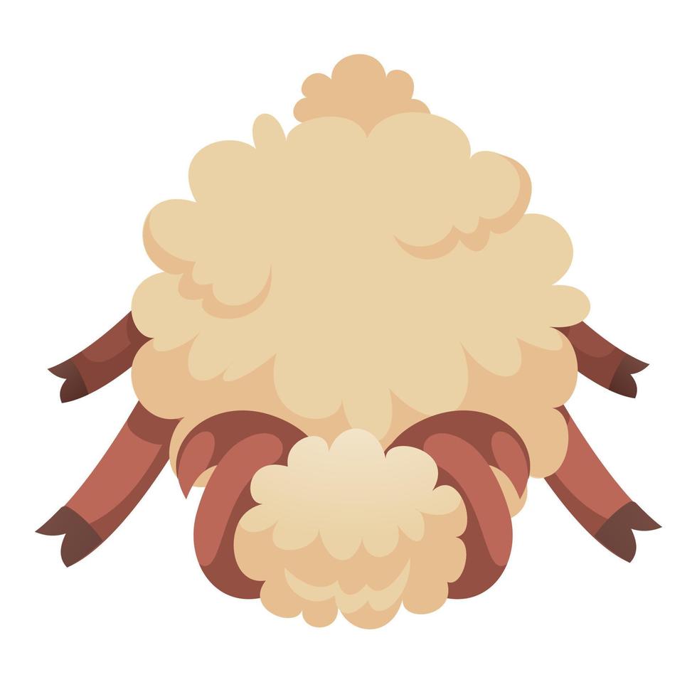 Tired sheep icon, cartoon style vector