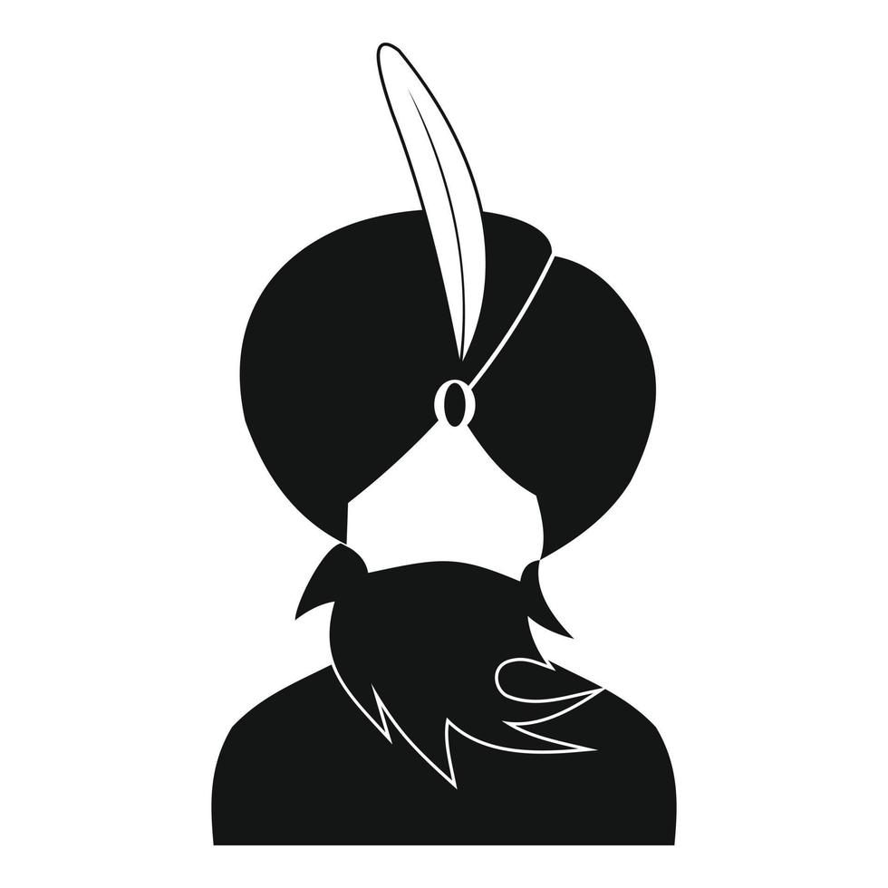 Eastern magician black simple icon vector