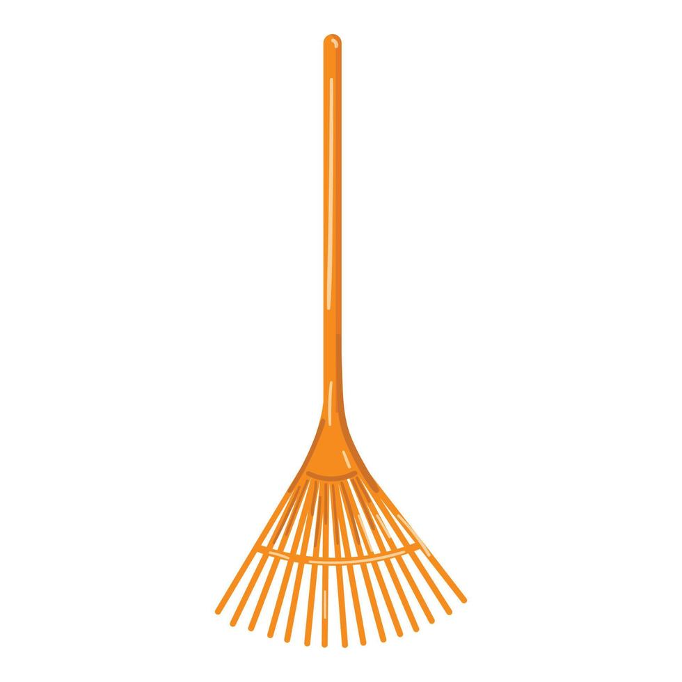 Leaf rake icon cartoon vector. Farm equipment vector