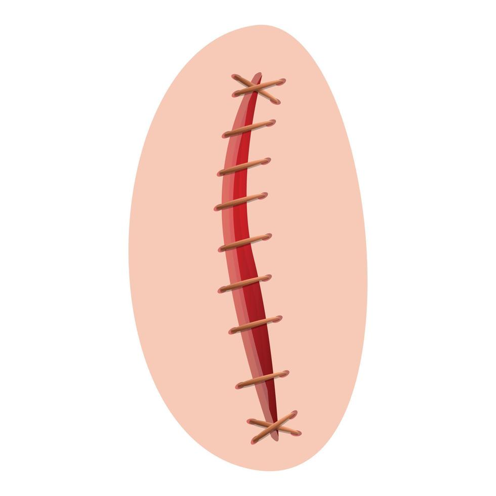 Suture icon, cartoon style vector