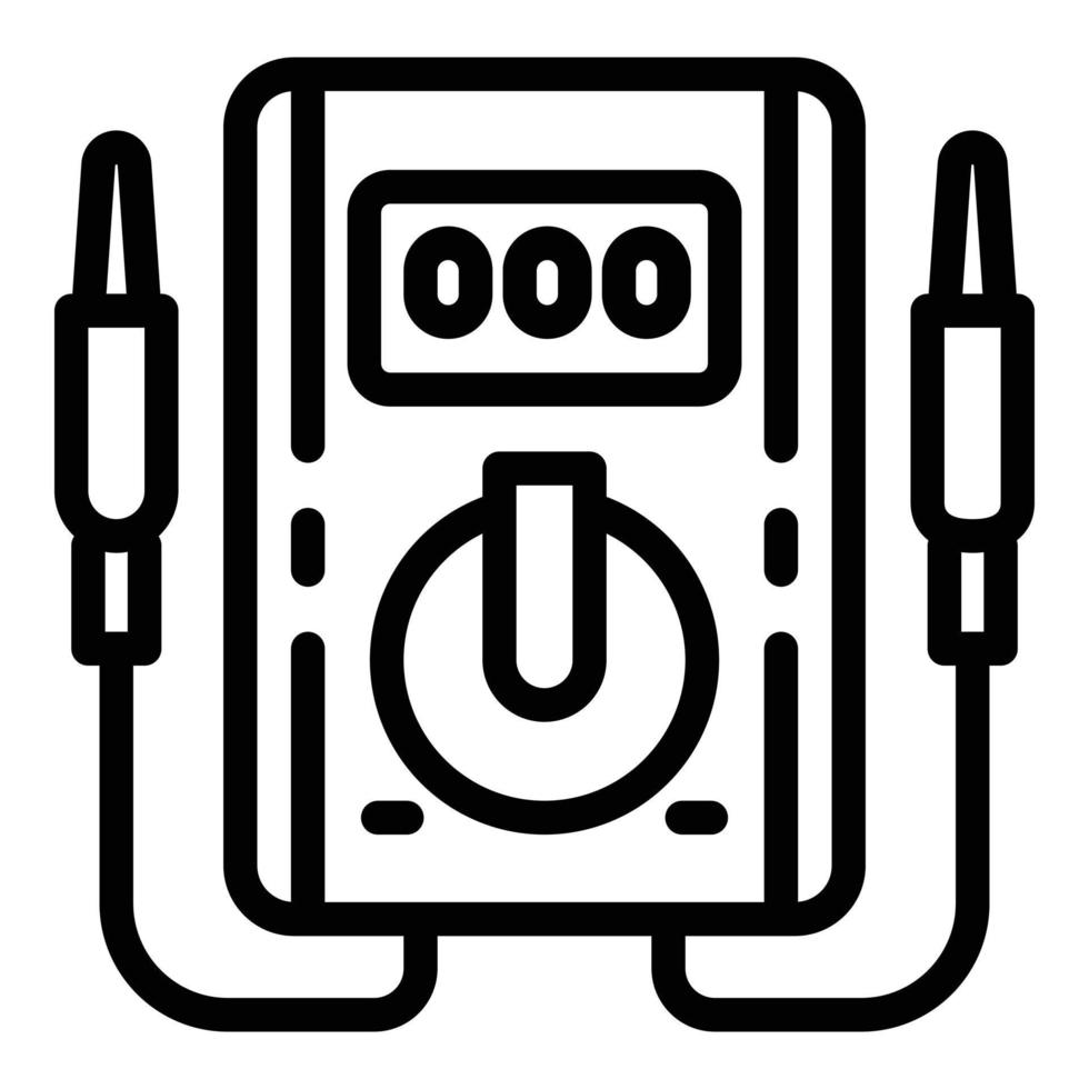 Multimeter icon, outline style vector