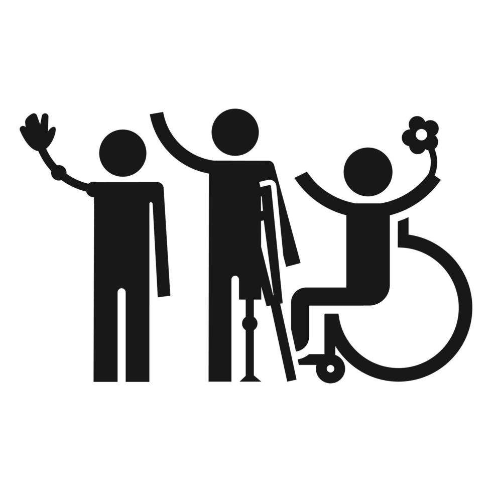 Invalid person group icon, simple style vector