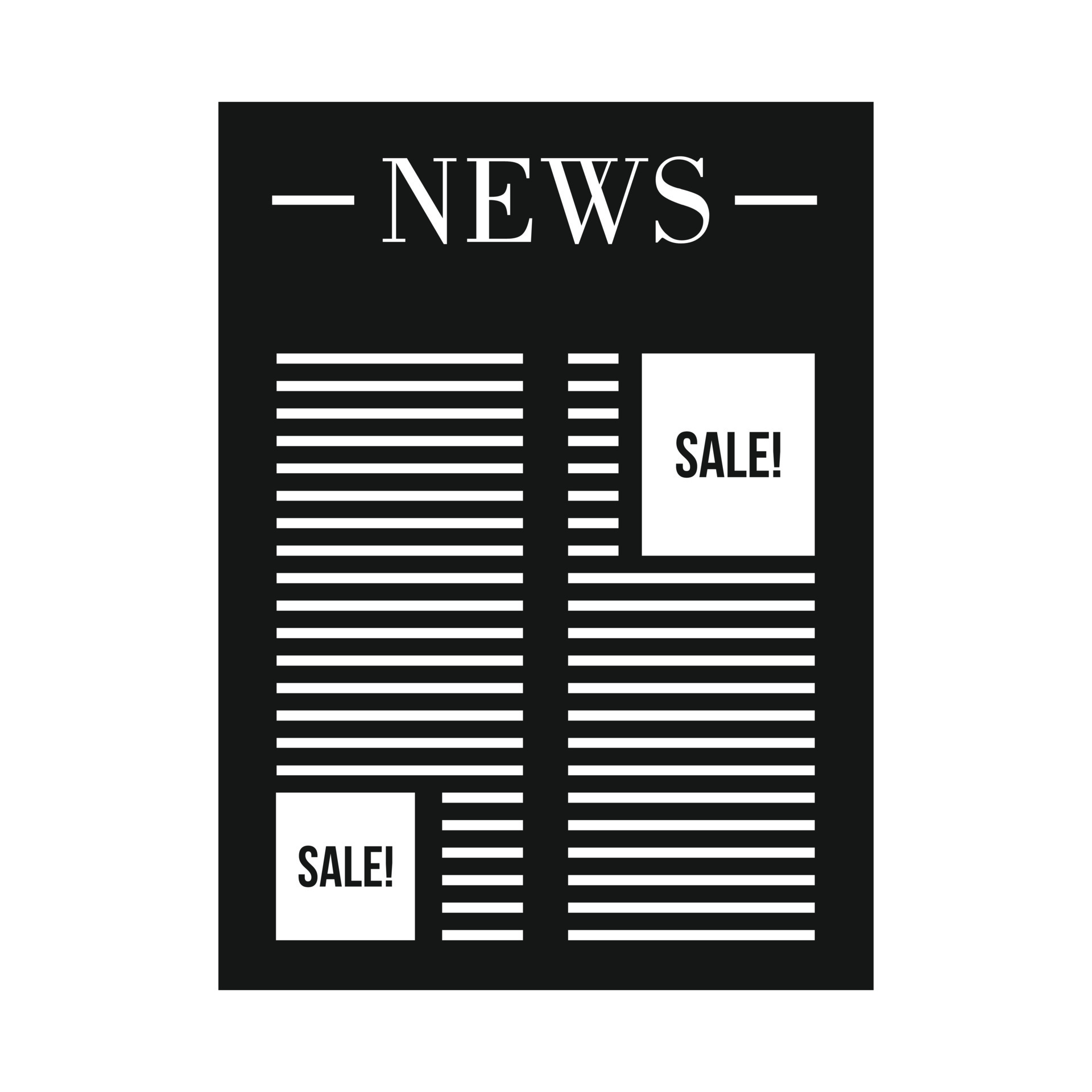 Newspaper with space for ad icon, simple style 14192428 Vector Art at