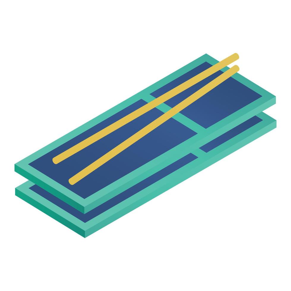 Piece of scaffold icon, isometric style vector