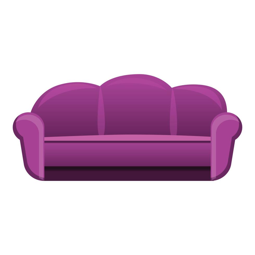 House sofa icon, cartoon style vector
