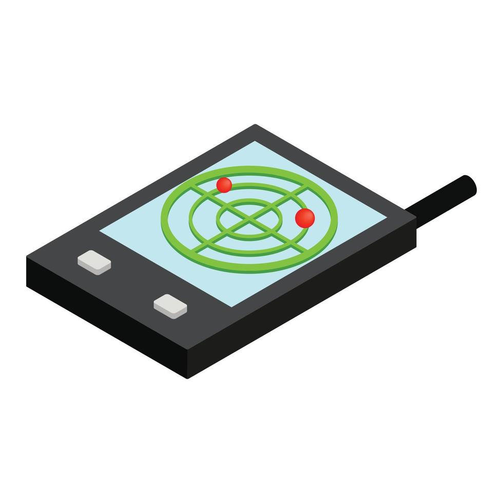Pocket radar isometric 3d icon vector