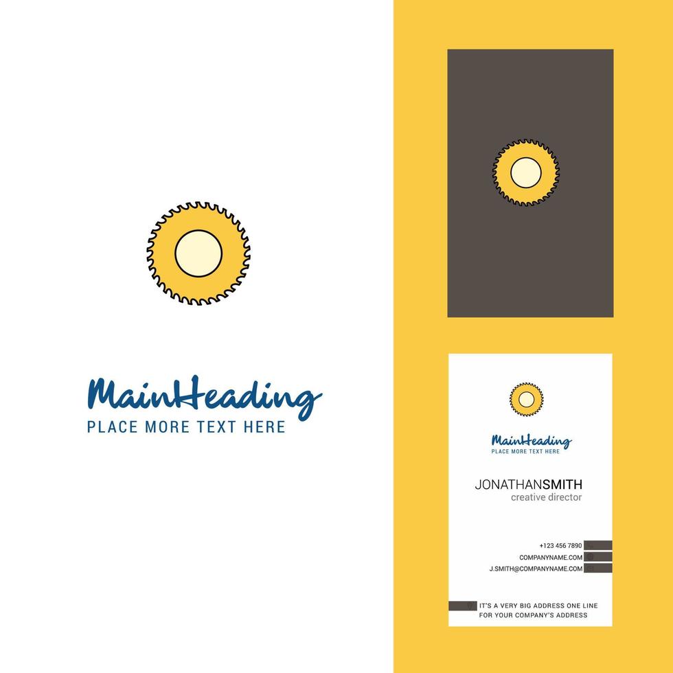 Saw Creative Logo and business card vertical Design Vector