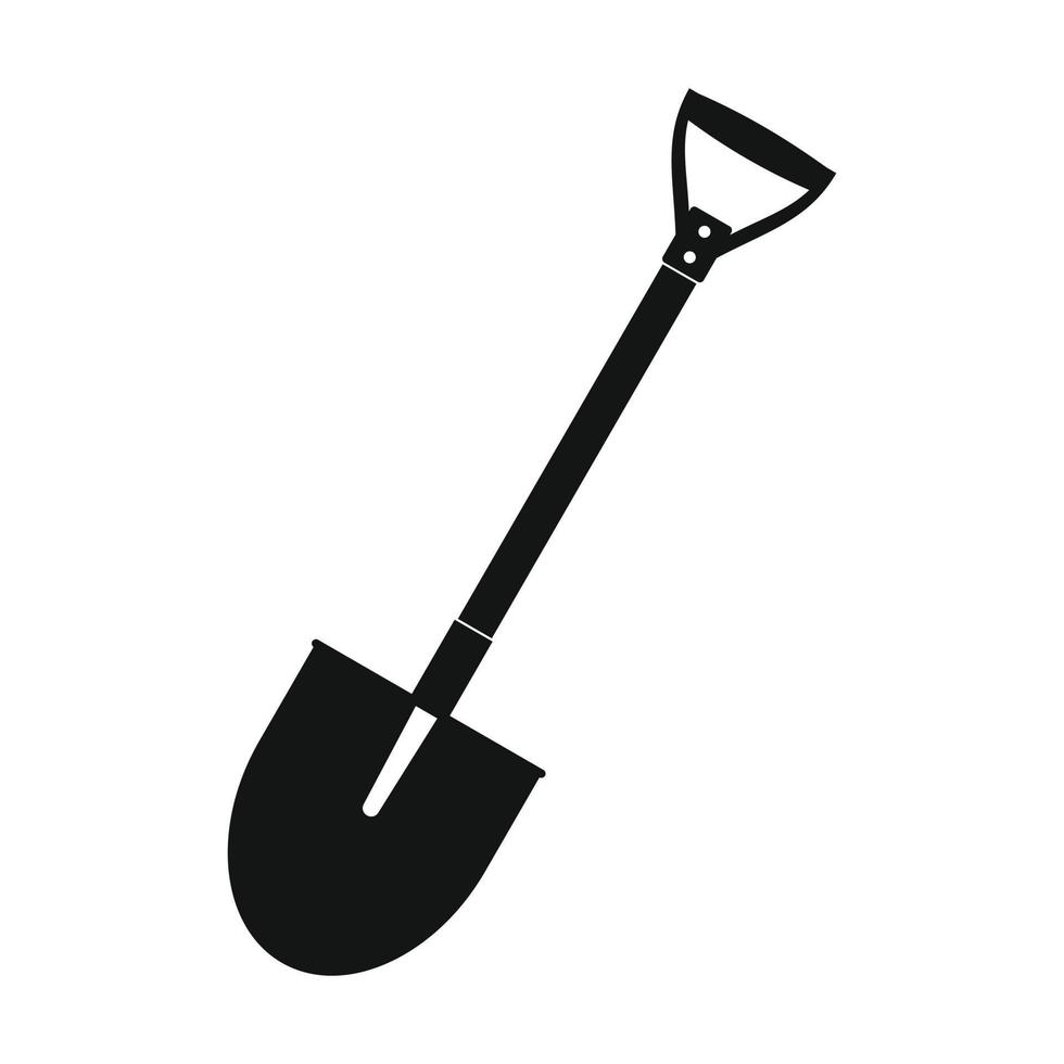 Shovel black simple icon vector