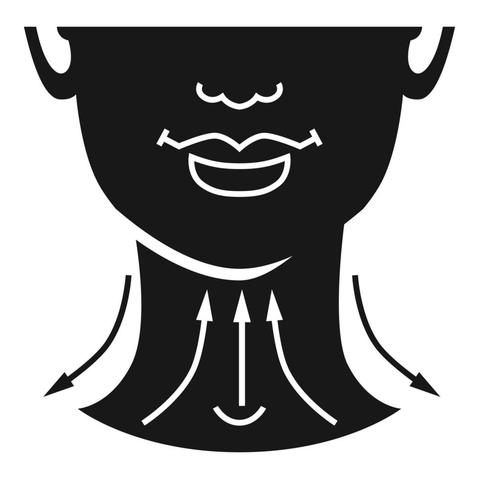 icono de elevación del cuello, estilo simple vector