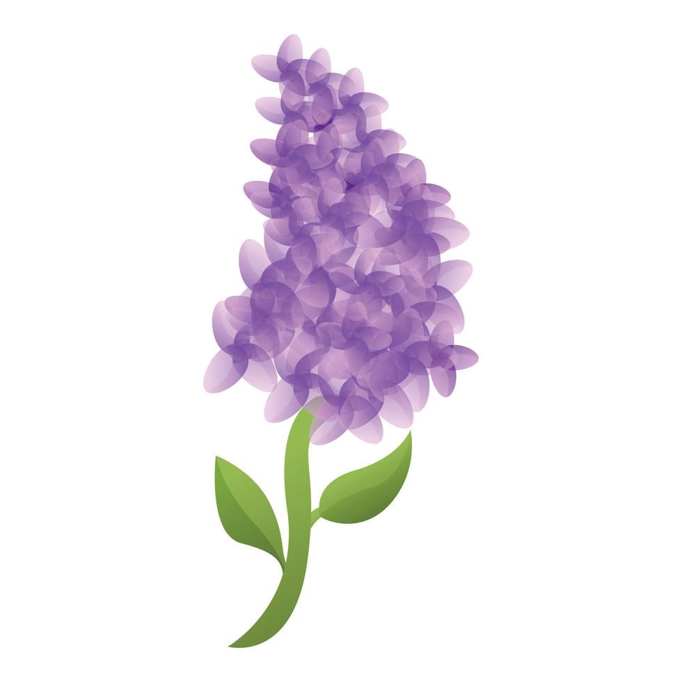 Decoration lilac icon, cartoon style vector