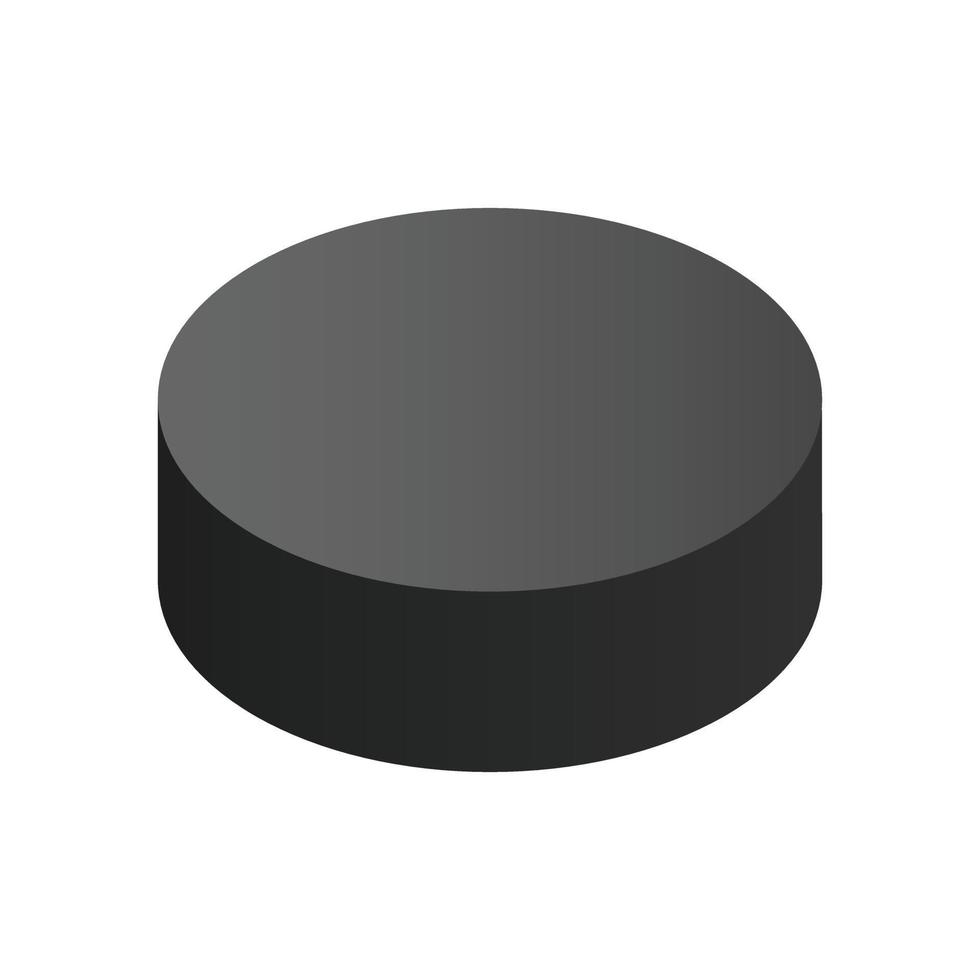 Puck isometric 3d icon vector
