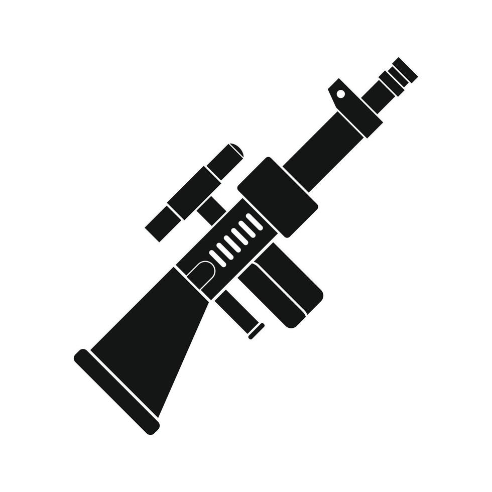 pistola de juguete icono simple negro vector