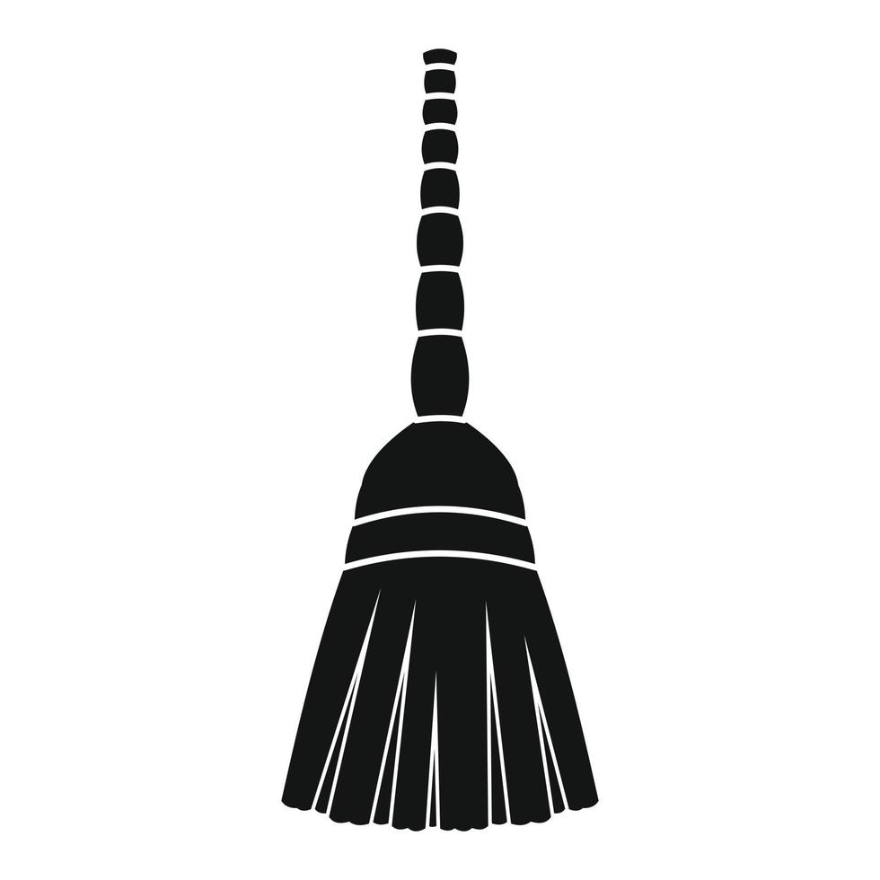 New broom black simple icon vector