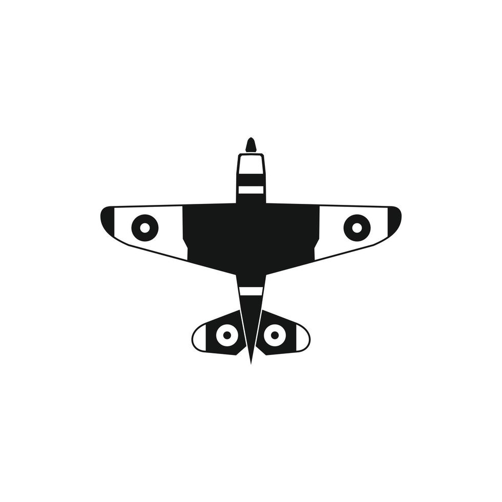Military fighter jet icon, simple style vector