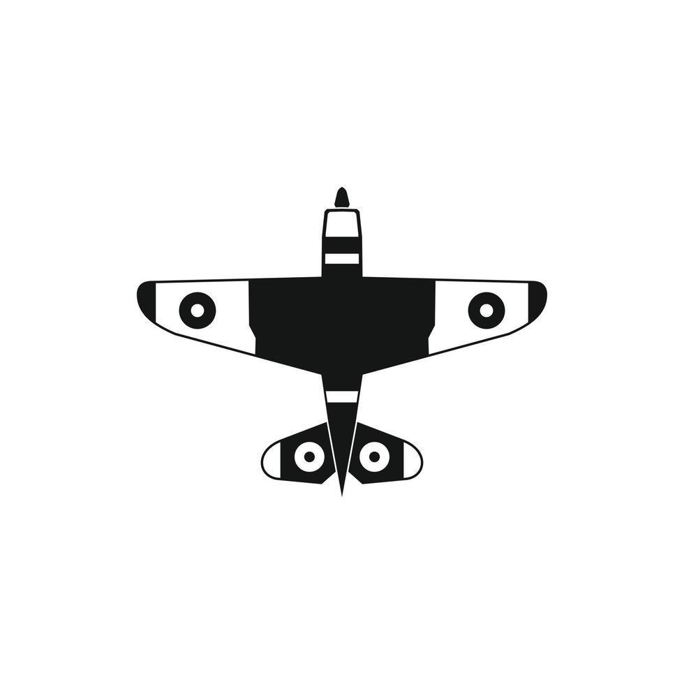 Military fighter jet icon, simple style vector