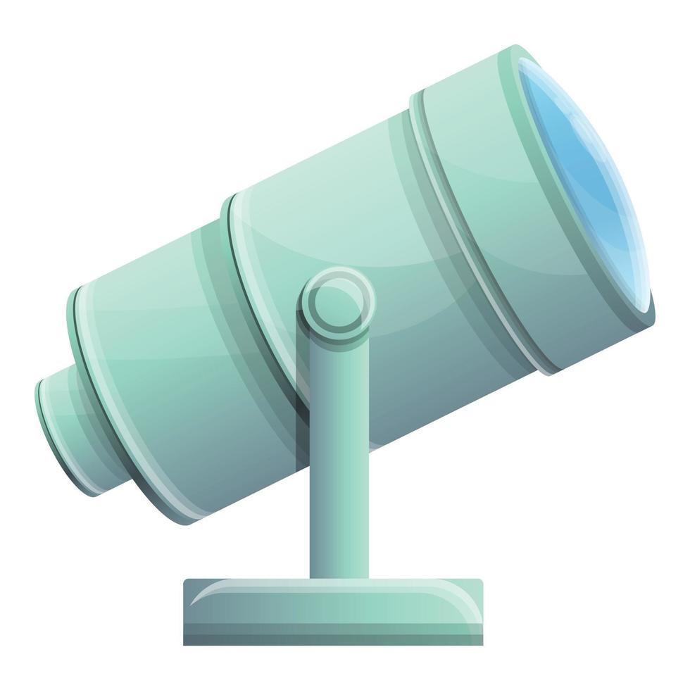 Space observatory telescope icon, cartoon style vector