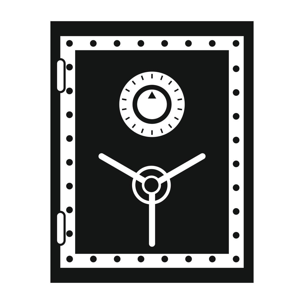 Security safe black simple icon vector