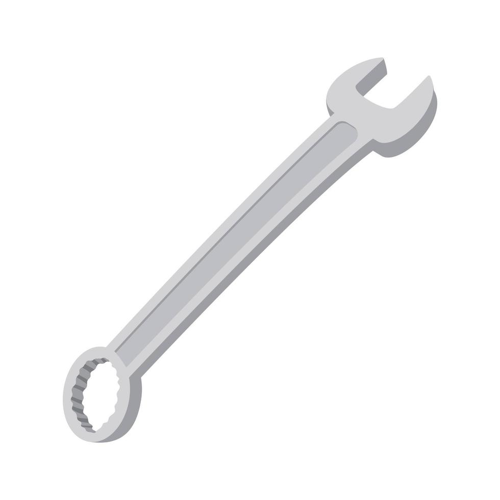 Wrench cartoon icon vector