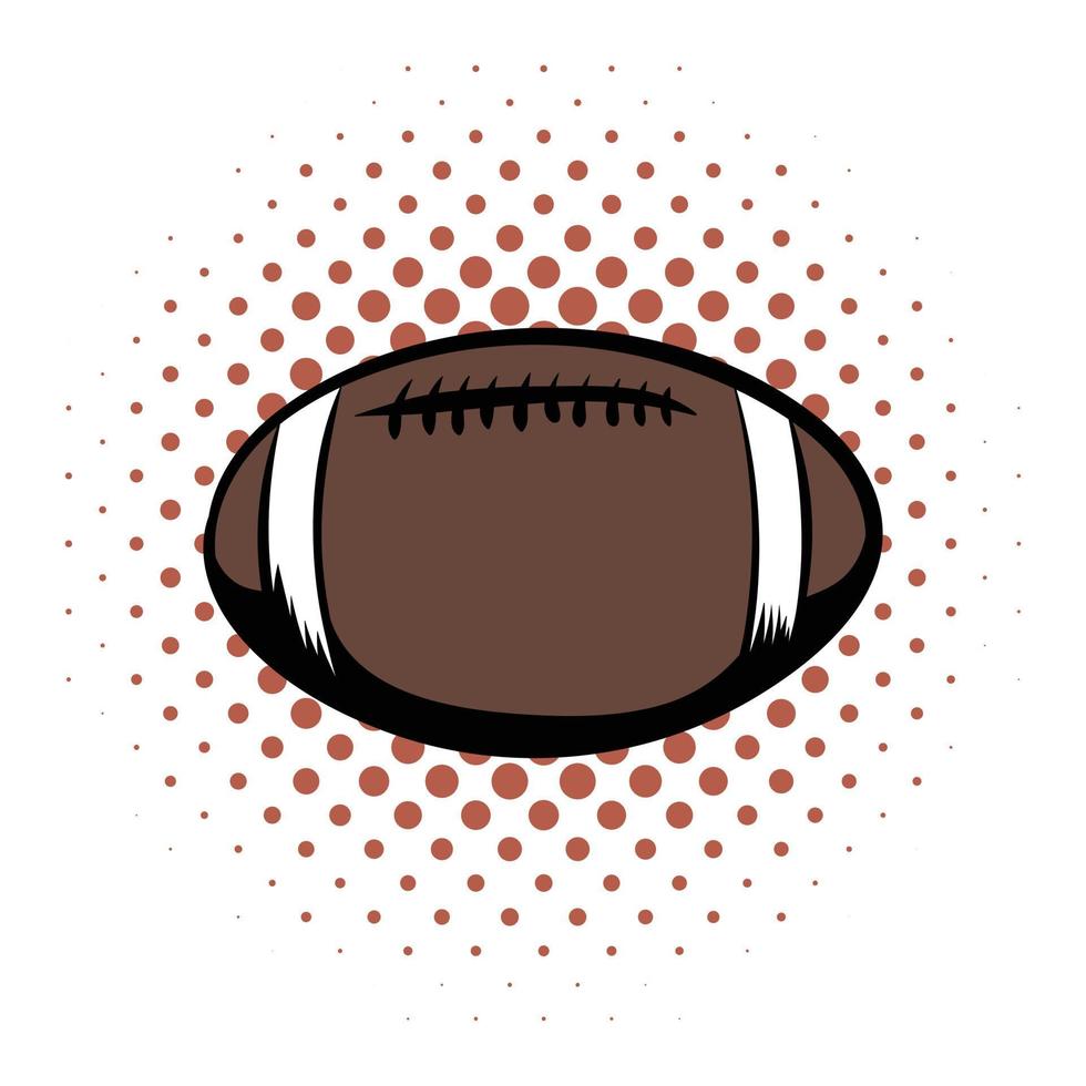 American football comics icon vector